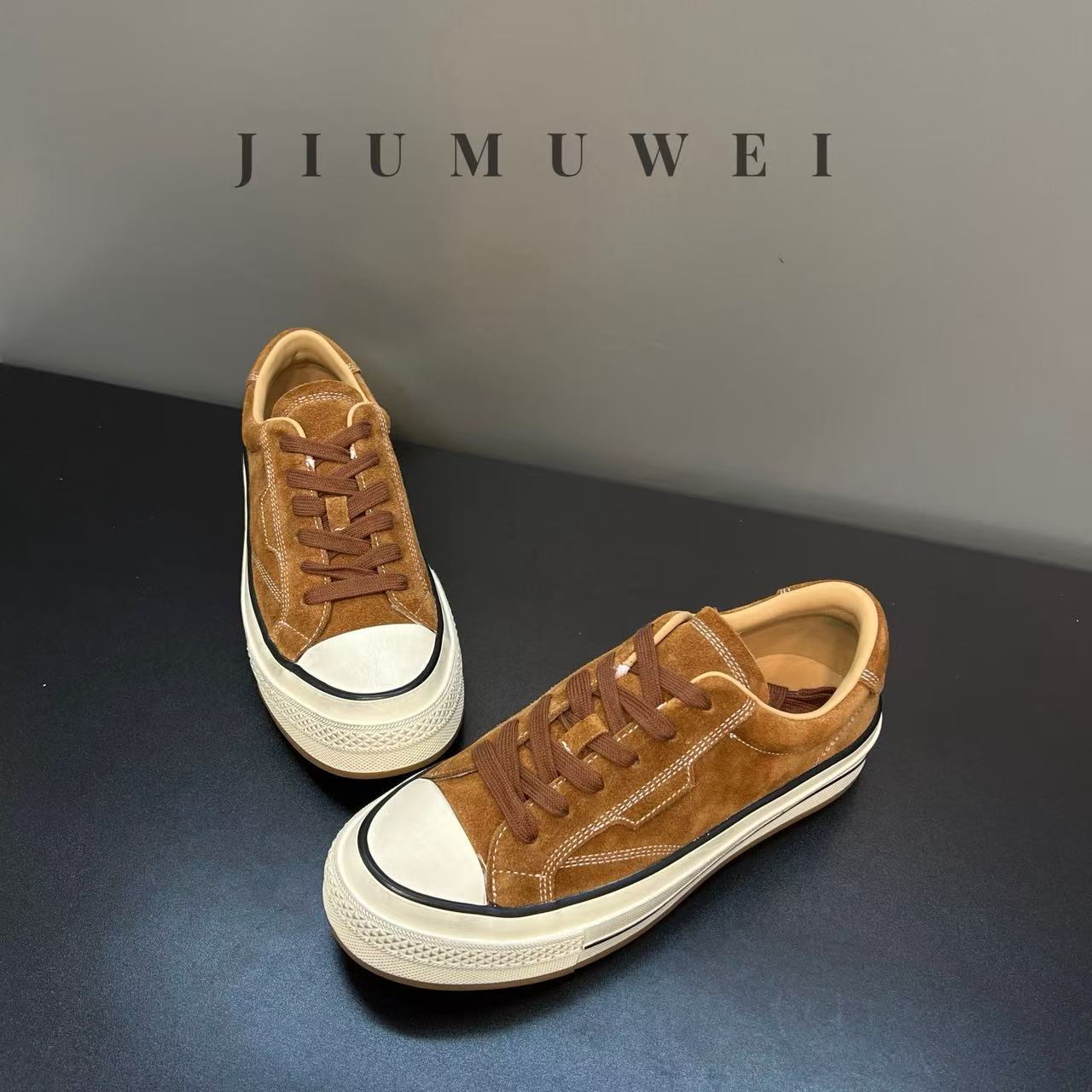 JIUMUWEI 早秋时尚拼接平底板鞋  2161  693-8