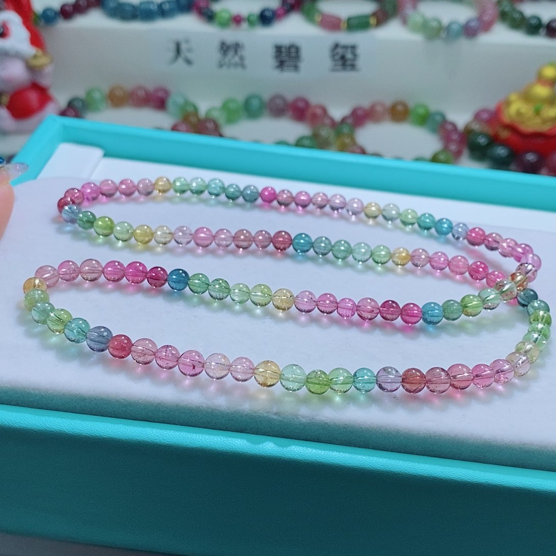 碧玺手链未镶嵌5.2mm左右