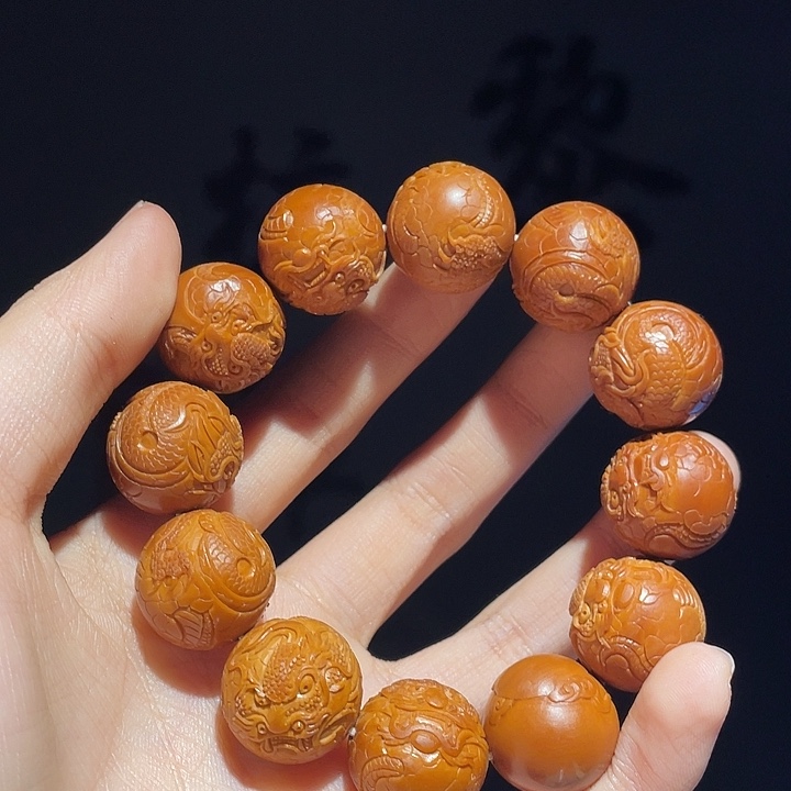 铁***瘩核桃手串/手链光珠龙