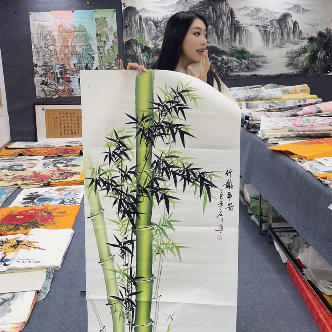 国画国画作品小姐姐放漏…