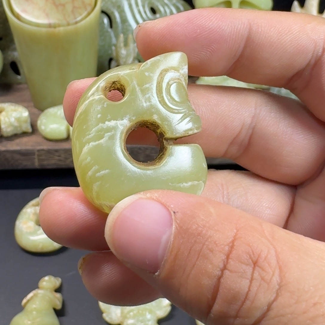 尚***堂玉玉摆件猪笼猪笼型件