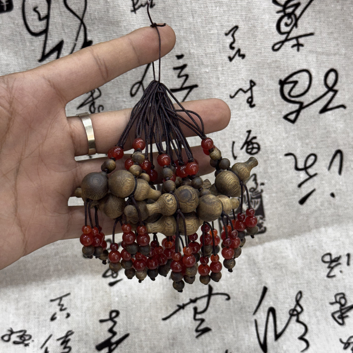 桃木雕刻葫芦挂件可作手机链汽车钥匙扣男女适用平安招财饰品