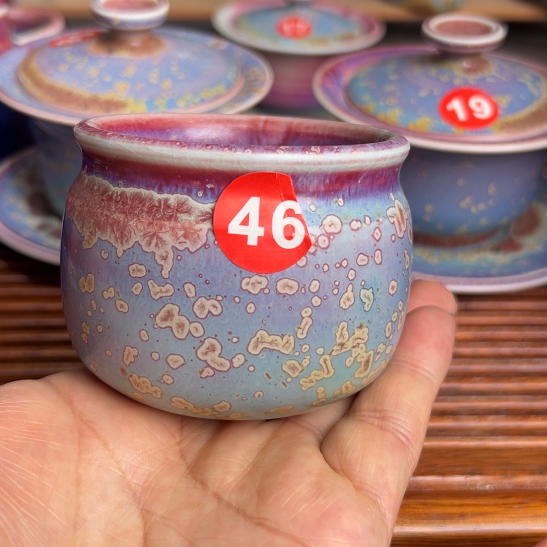 手工制作钧窑茶器