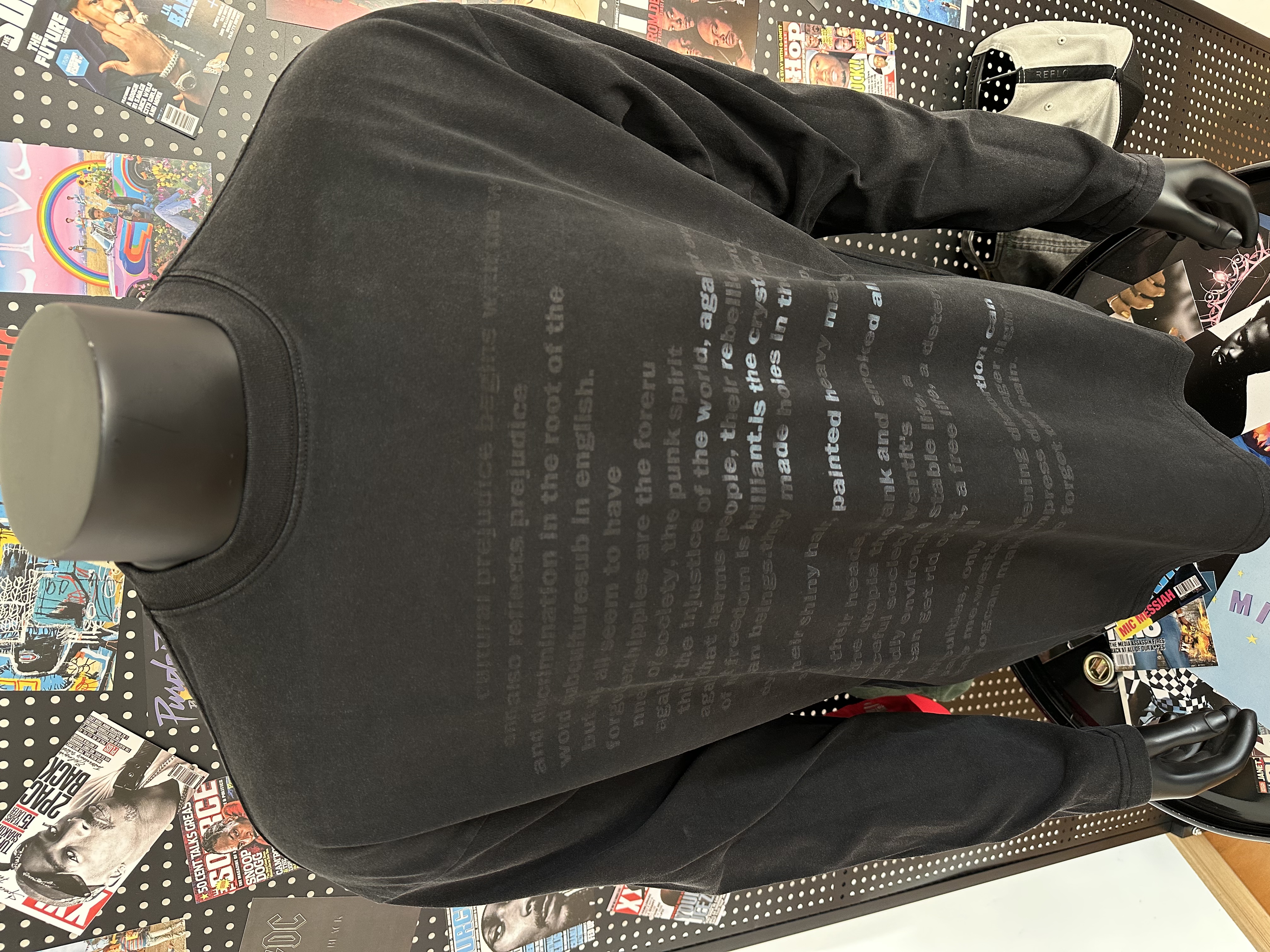 Yc-复古美式字母印花重磅男女休闲日常宽松落肩百搭长袖