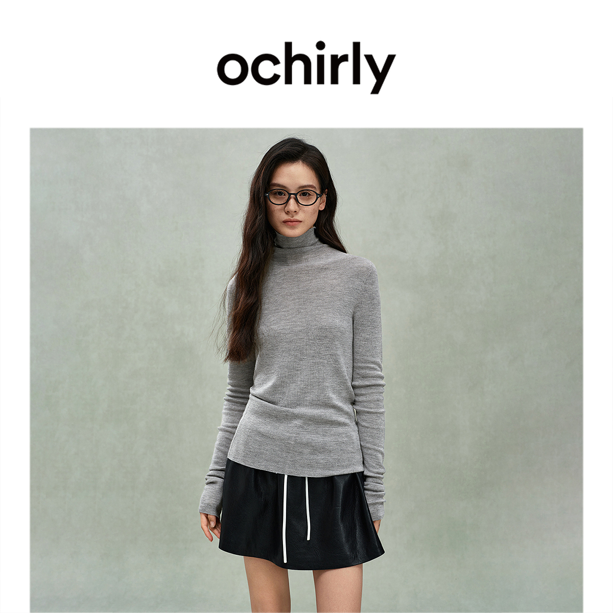 【可机洗100%美丽诺羊毛】ochirly欧时力120支毛衣无缝一体25春新品