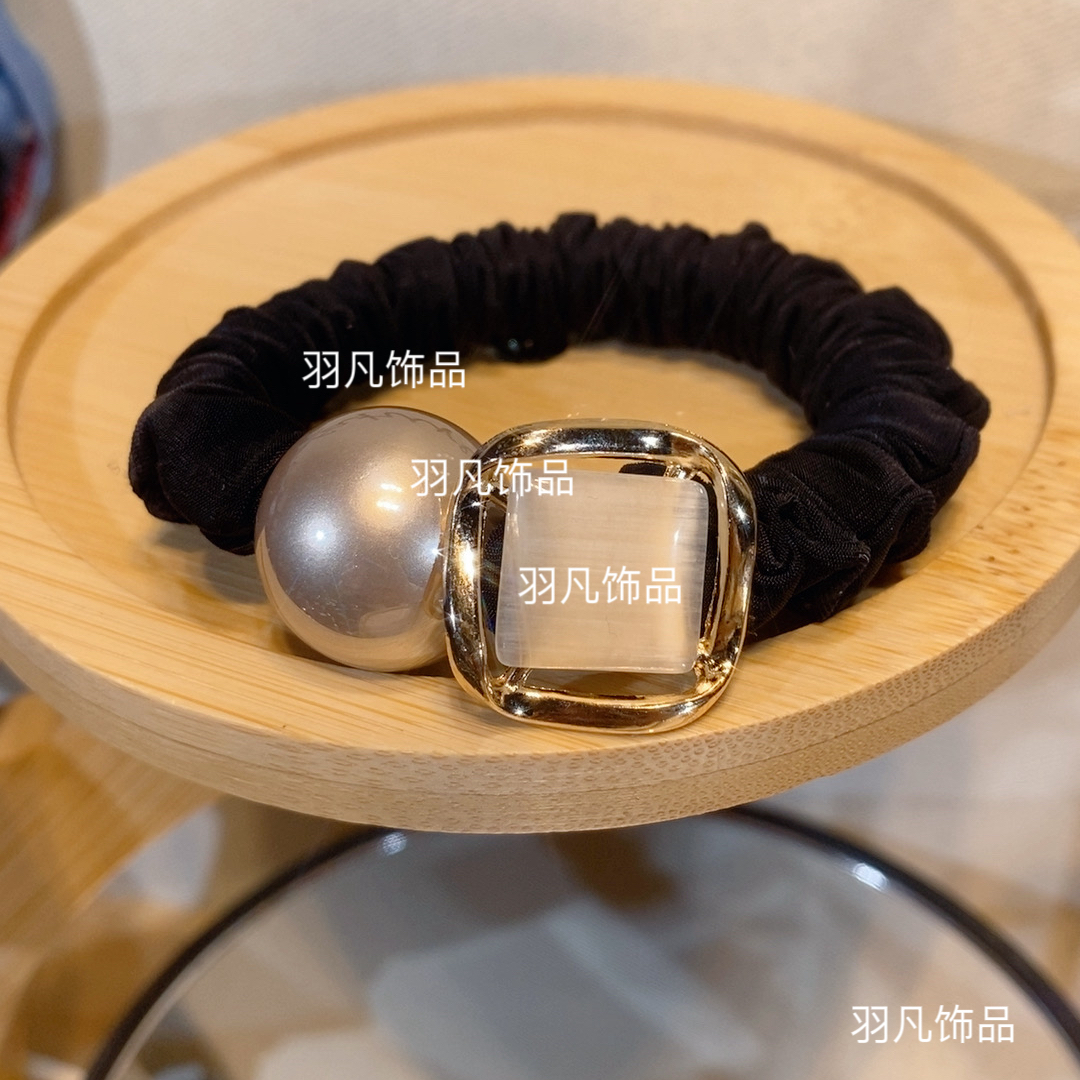 羽凡2526新款头绳黑色原创设计轻奢甜美风头饰复古发绳日韩发圈