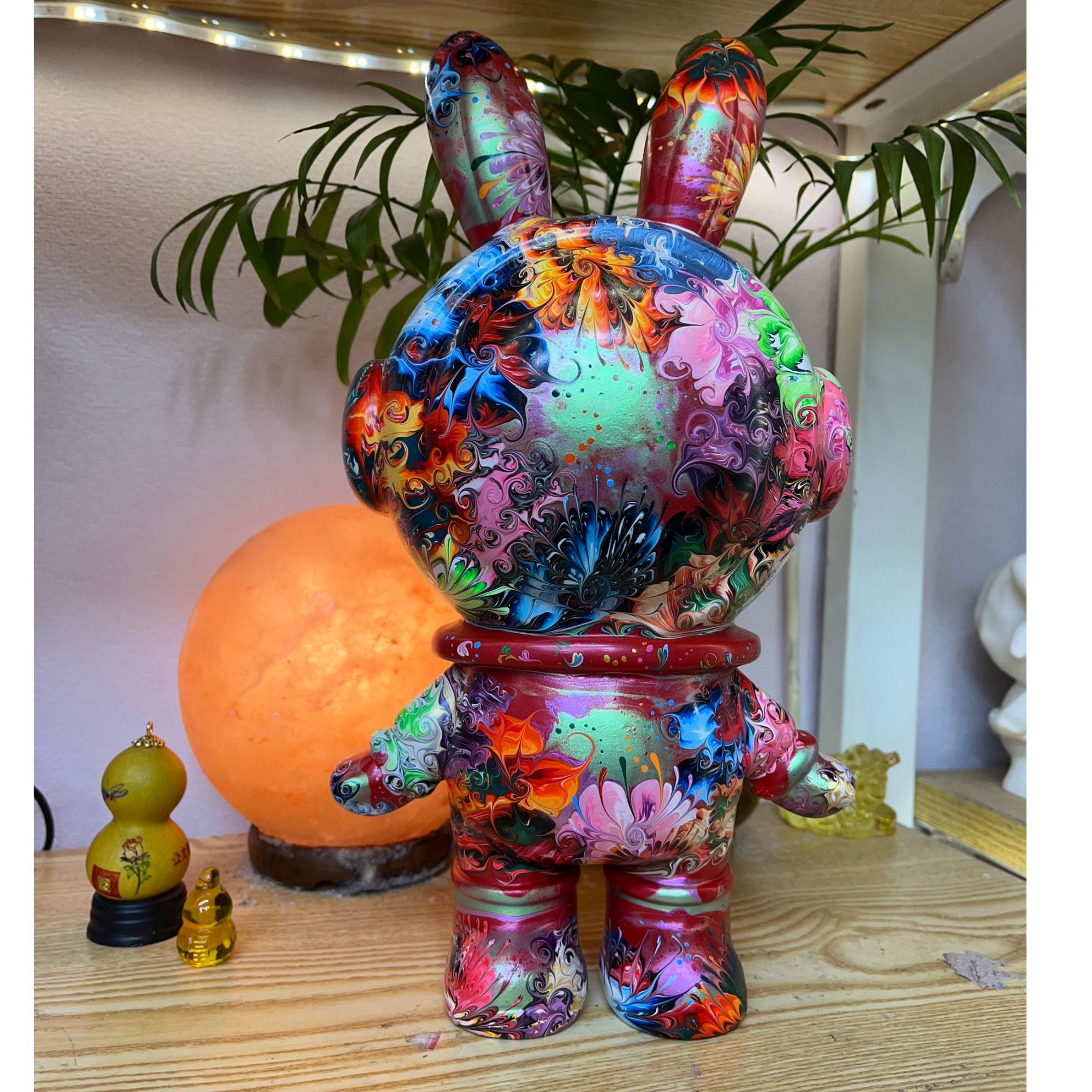 流体太空兔 纯手工制作  创意装饰摆件 送礼