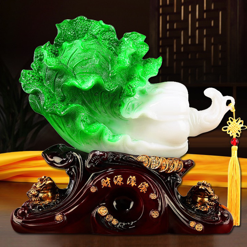 白菜摆件财源滚滚家居摆件工艺品长26高25CM