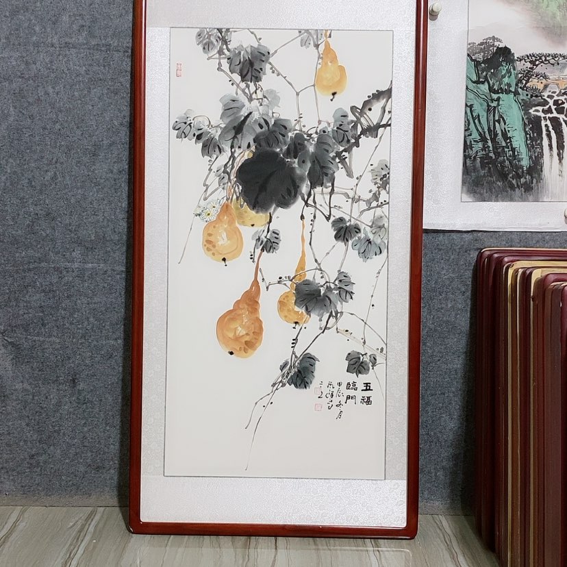 【闪购商品】国画书画作品带框125×65厘米
