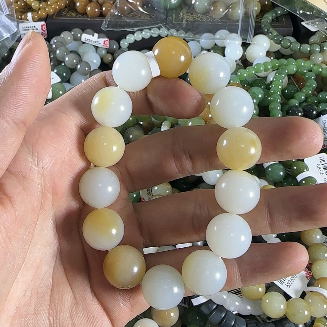 和田玉手链未镶嵌活****?119