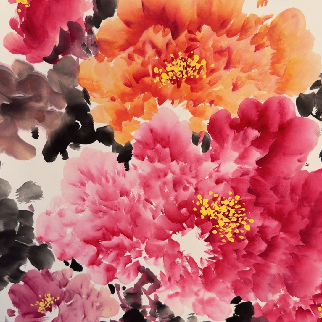 国画国画作品山水花鸟纯手绘