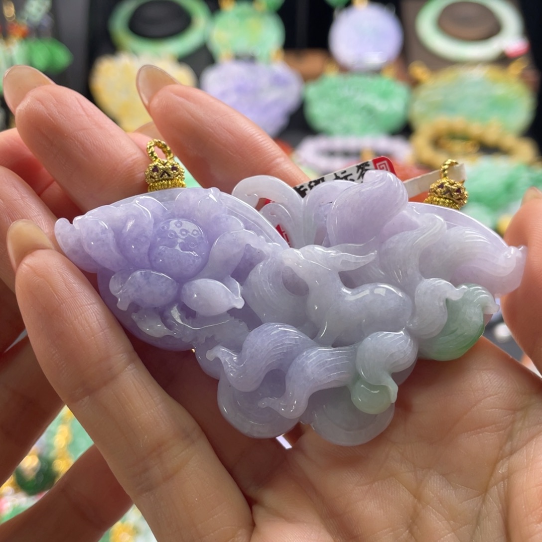 翡翠未镶嵌颈饰代编织