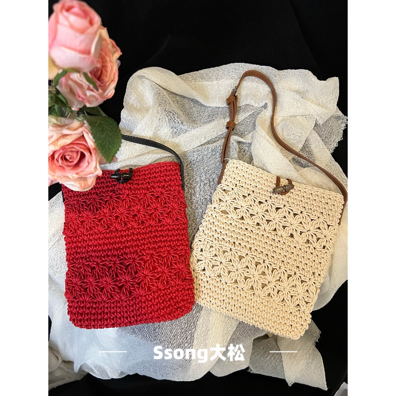 【Ssong】蜡线编织包单肩斜挎包