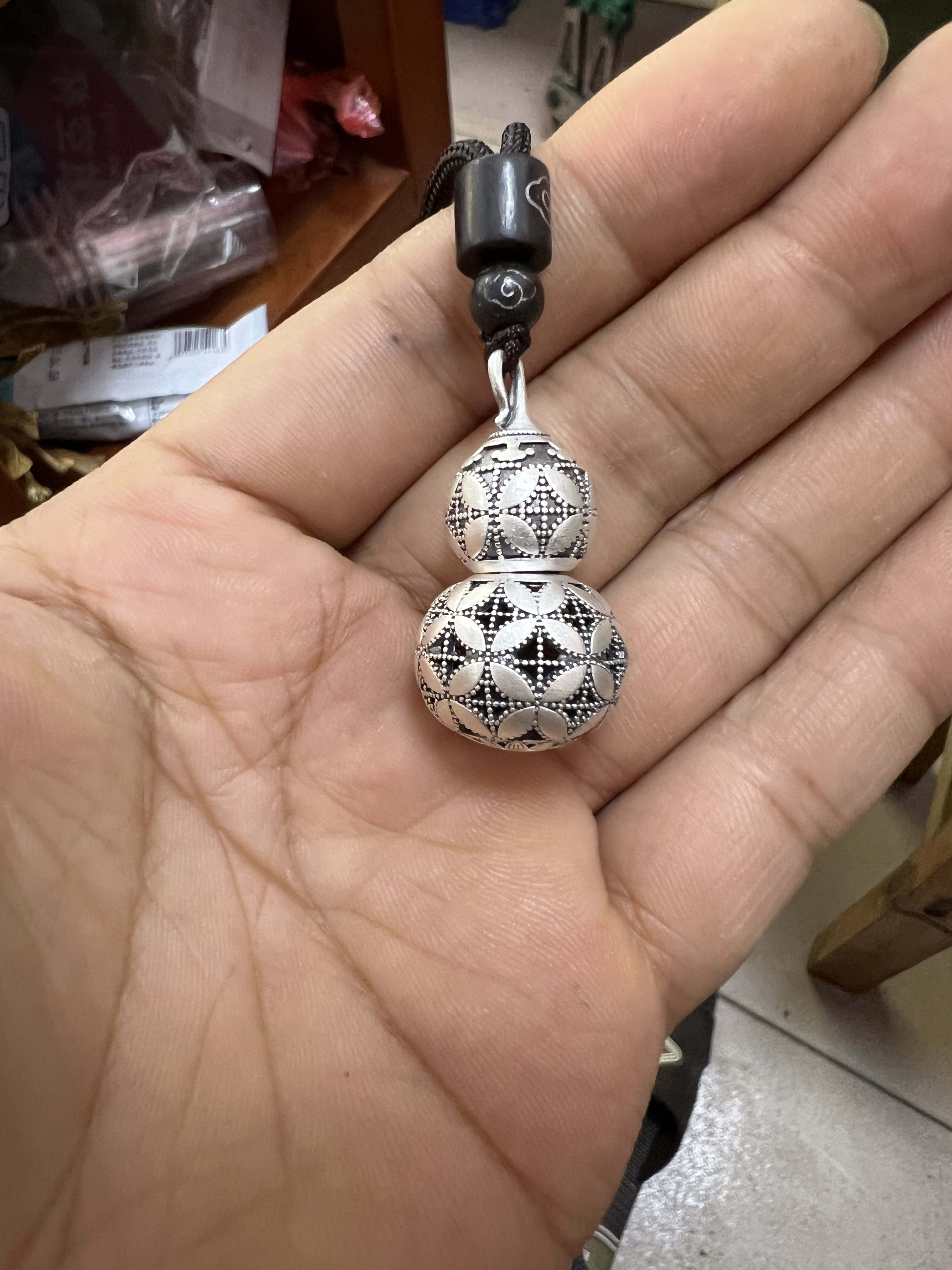 吊坠足银 999足银葫芦吊坠 纯手工可拧开