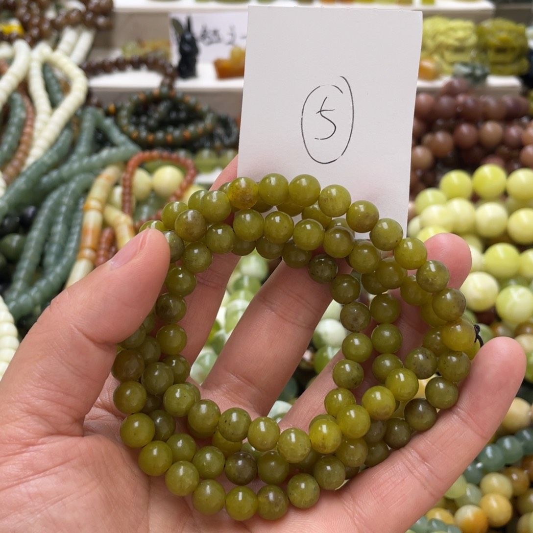 蛇纹石玉手链未镶嵌