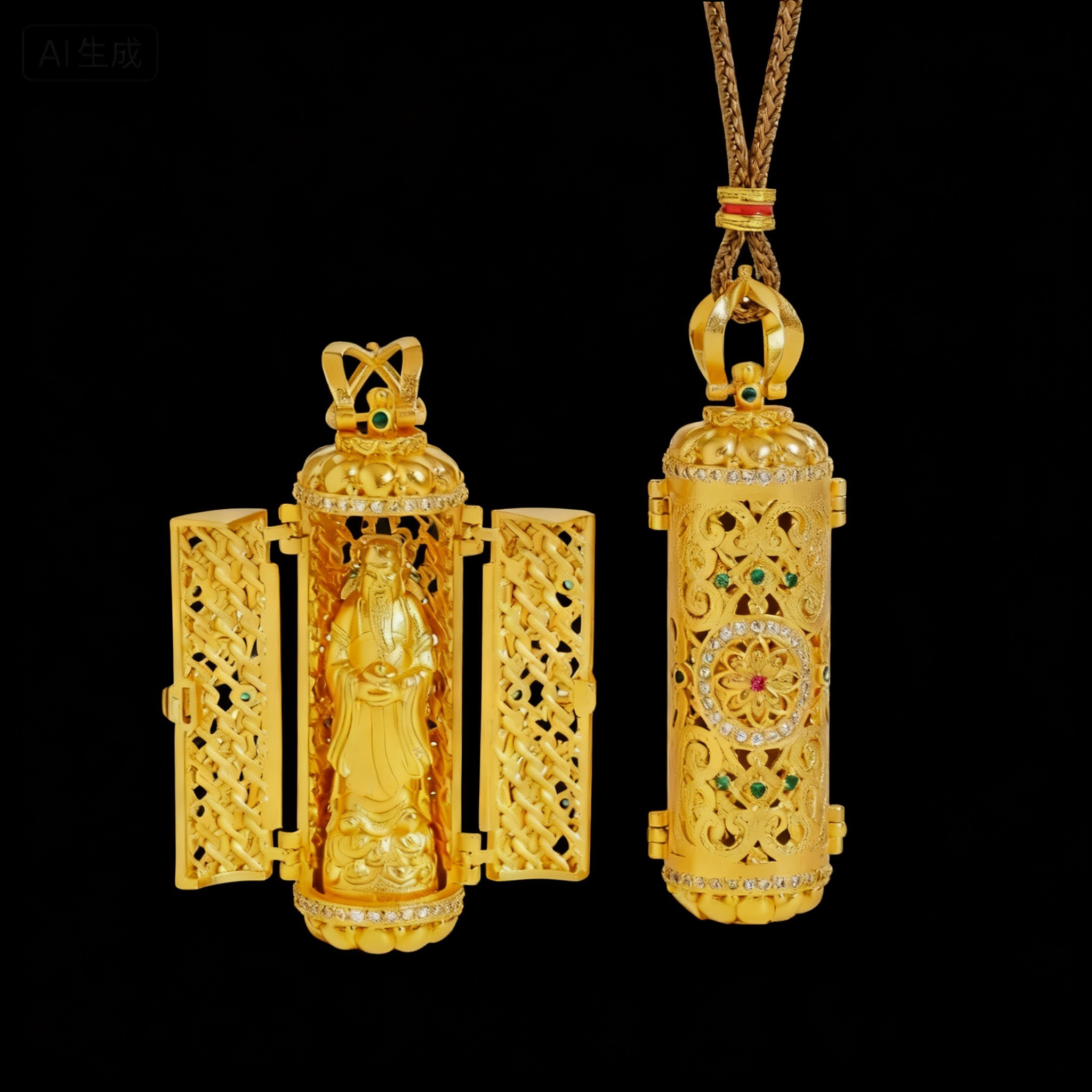 吊坠 S0067财富之门项链镀K金