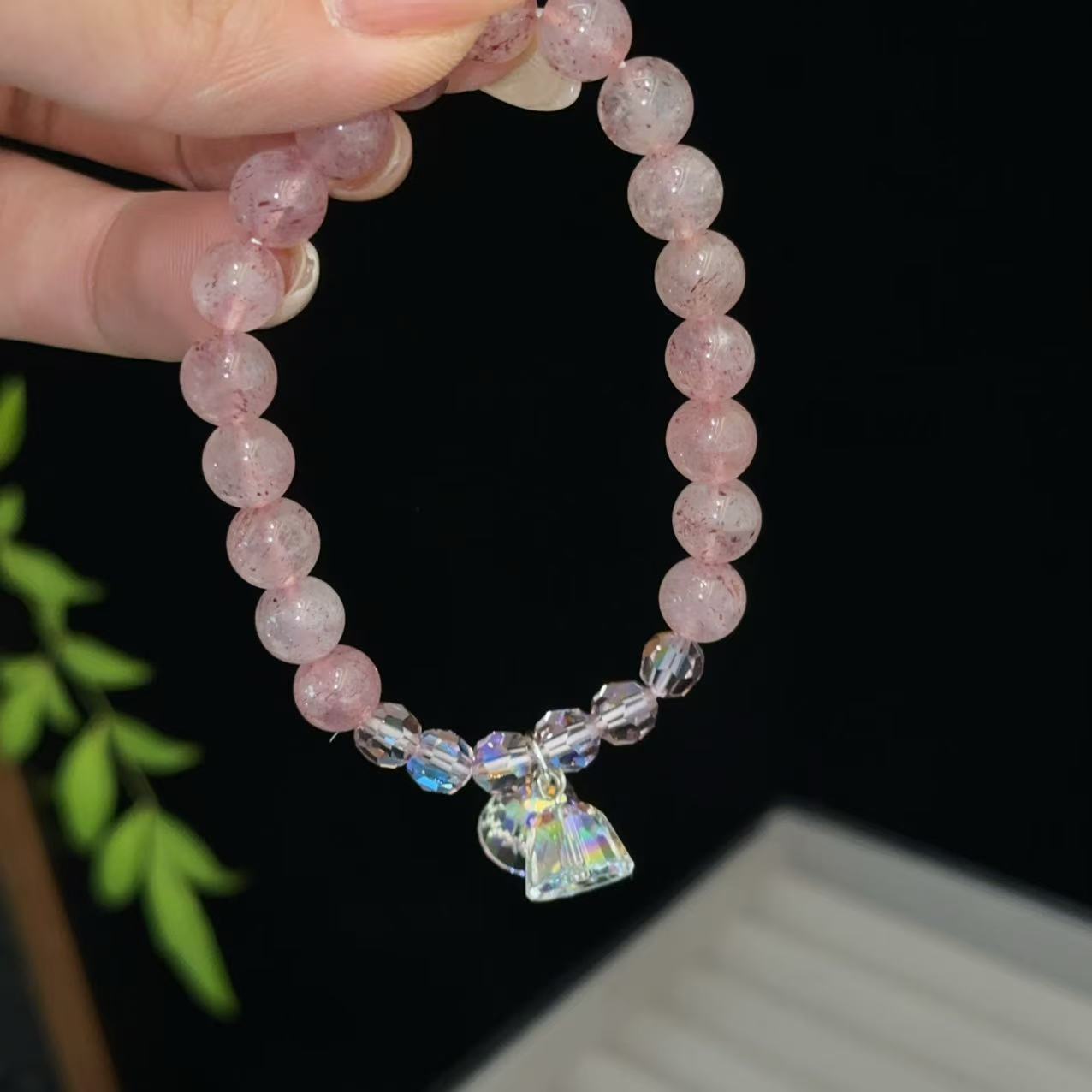 FUXI/福熙 非金属仿珍珠手链 【怦然心动】新款精品粉色手链1371