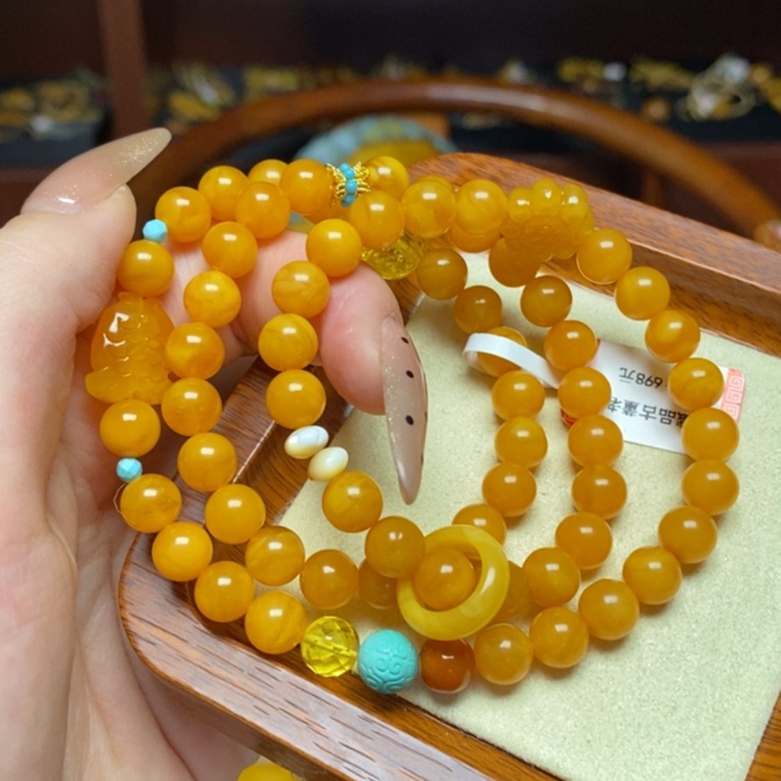 【闪购商品】蜜蜡手链未镶嵌手串