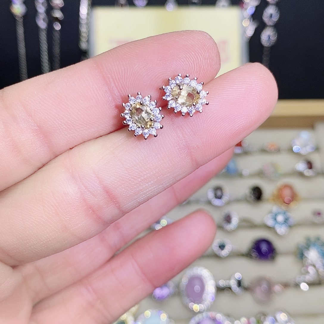 未镶嵌耳饰黄晶459