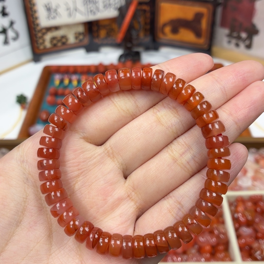 南红玛瑙未镶嵌手串南红药片手串