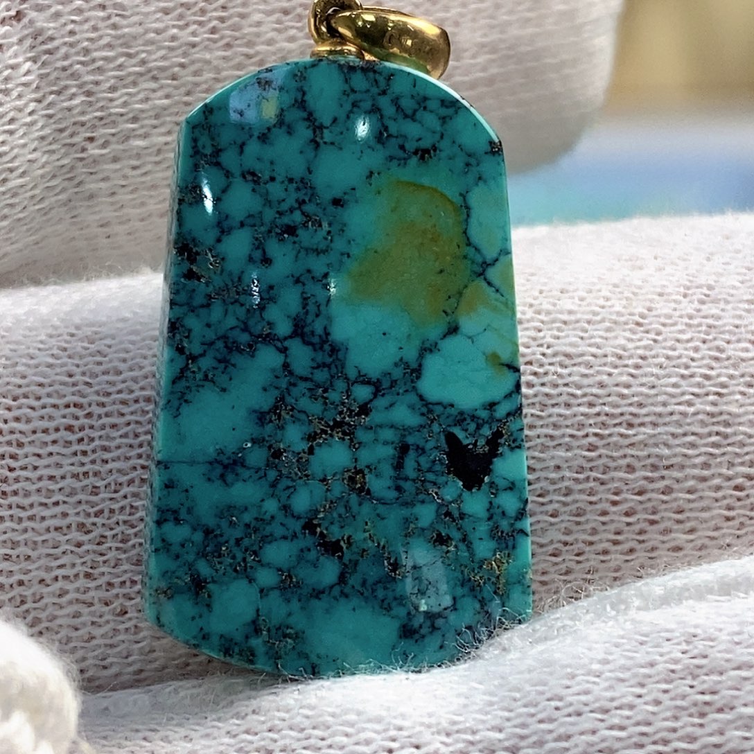 绿松石18K金镶嵌配饰