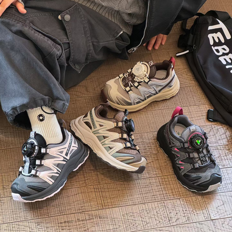 加绒儿童老爹鞋2025秋冬季户外男童登山软底鞋保暖二棉女童运动鞋