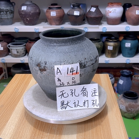 红陶手工制作过程花盆