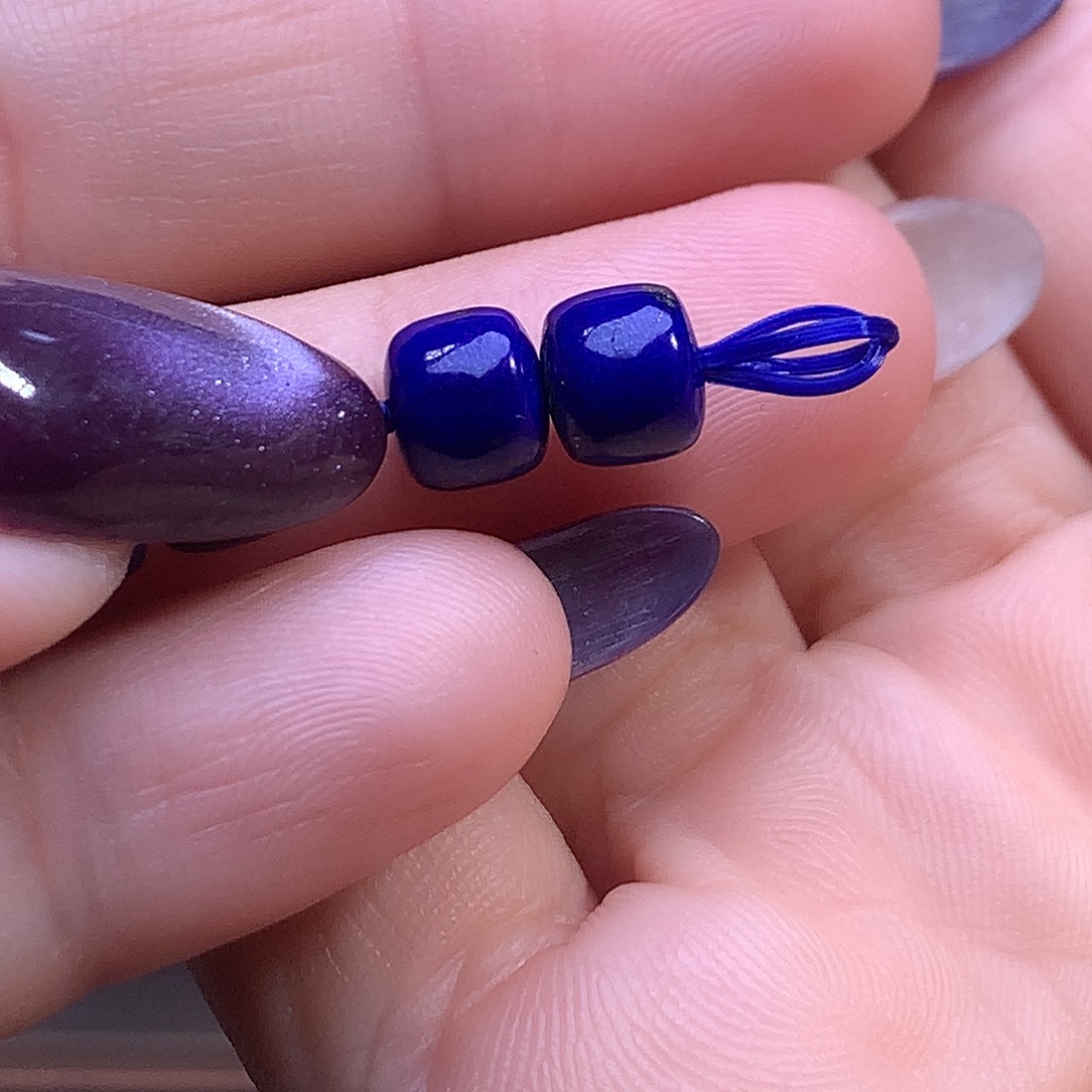 青金石未镶嵌7m老型一对