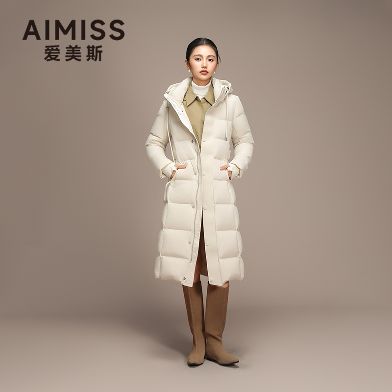 【婷婷专属】爱美斯时尚休闲长款轻奢时尚鹅绒服A069030
