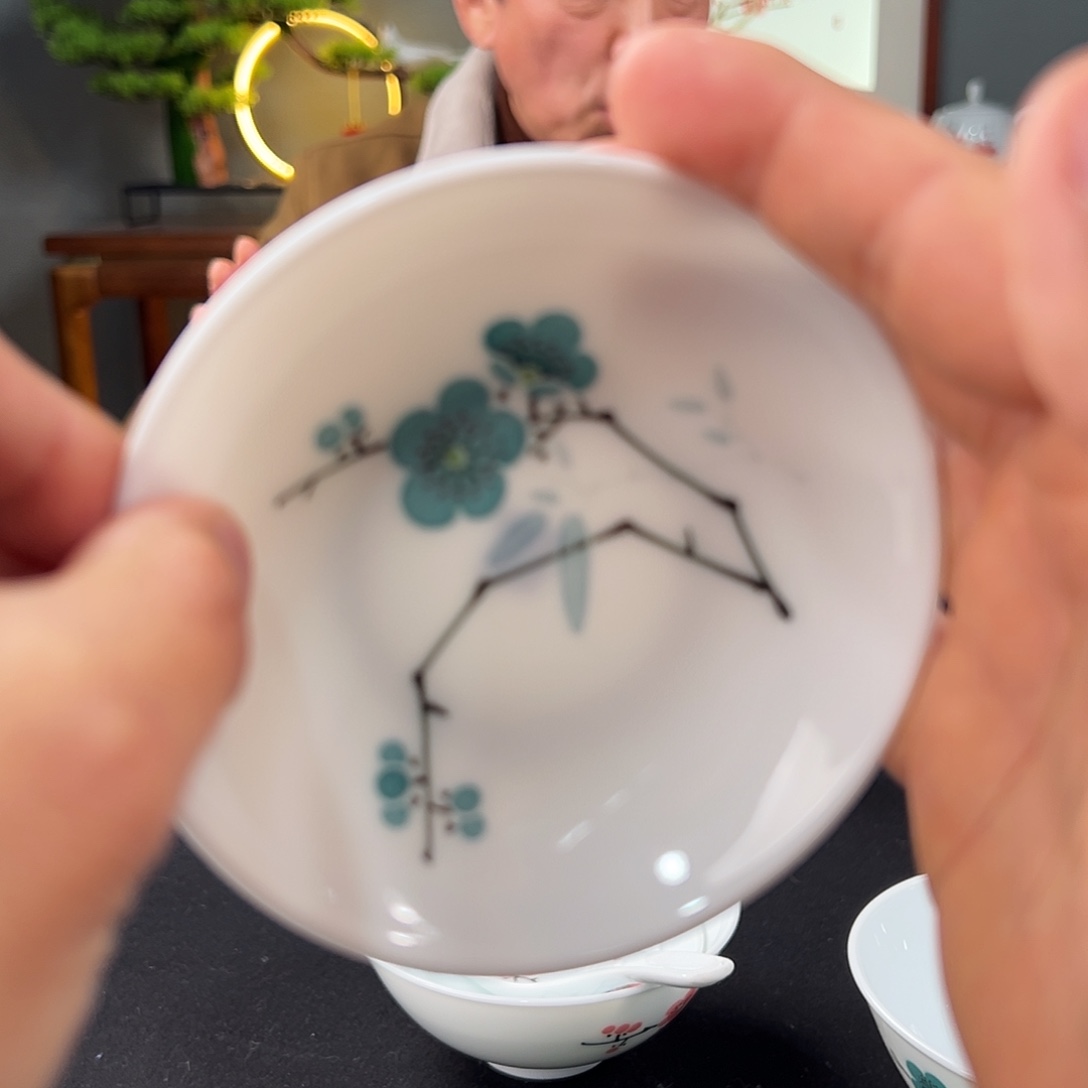 翠竹绿梅三寸味碟一级品