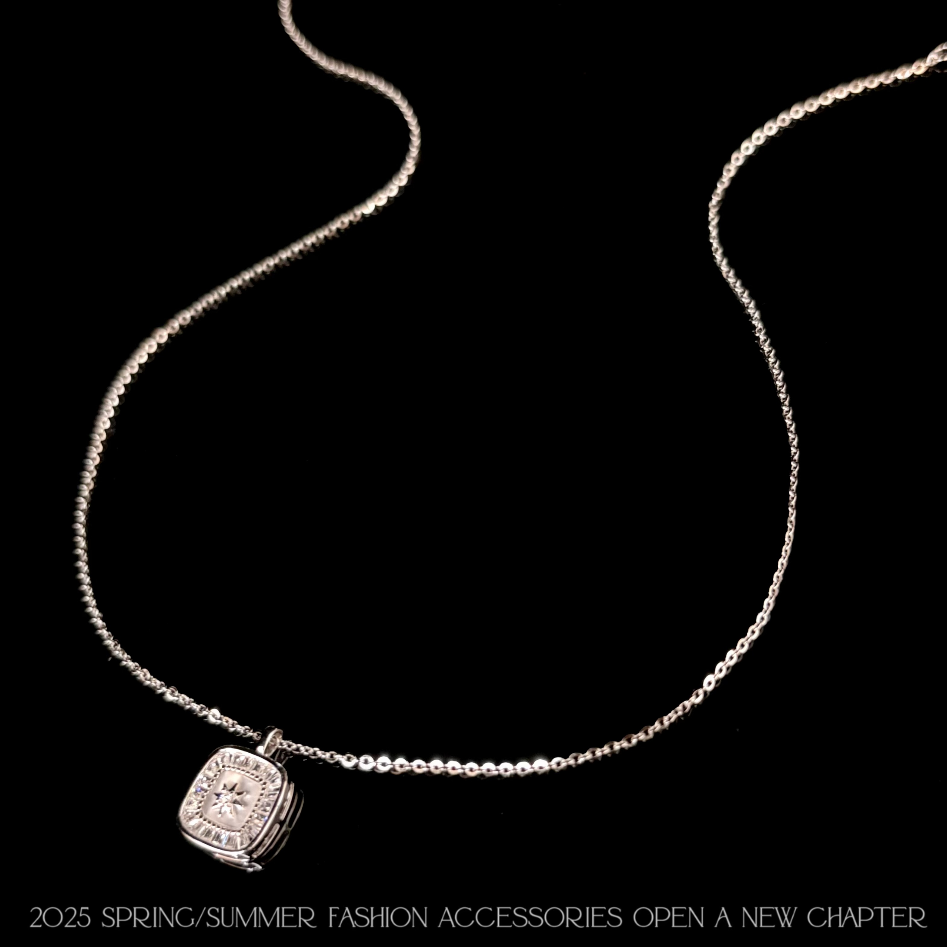 坠链均925银 镀k金 2025款C8054【银八芒星项】Jeannie zoo 项链