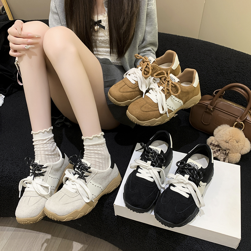 厚底阿甘鞋女款2025新款秋季小个子增高休闲运动鞋复古阿甘鞋