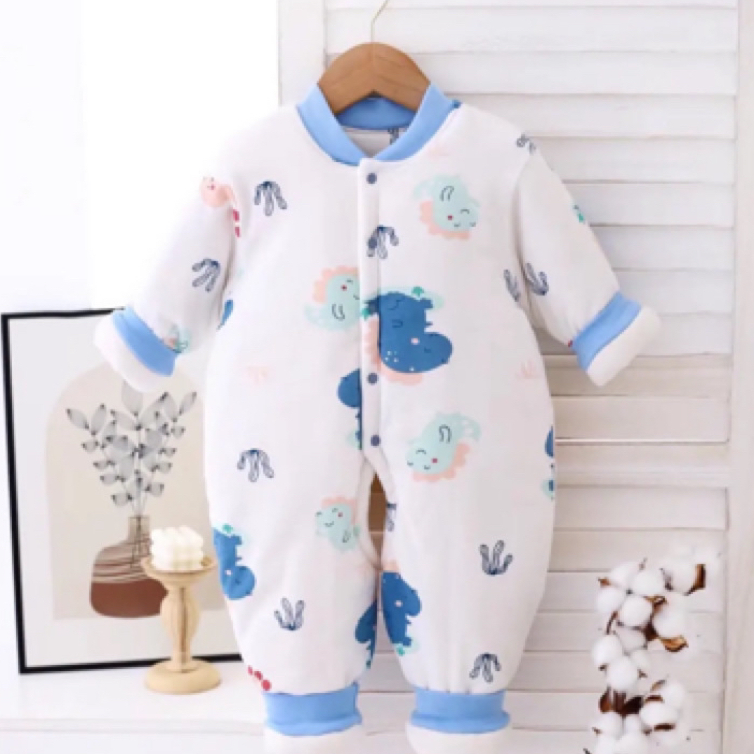 婴幼儿冬款加厚过冬纯棉连体衣