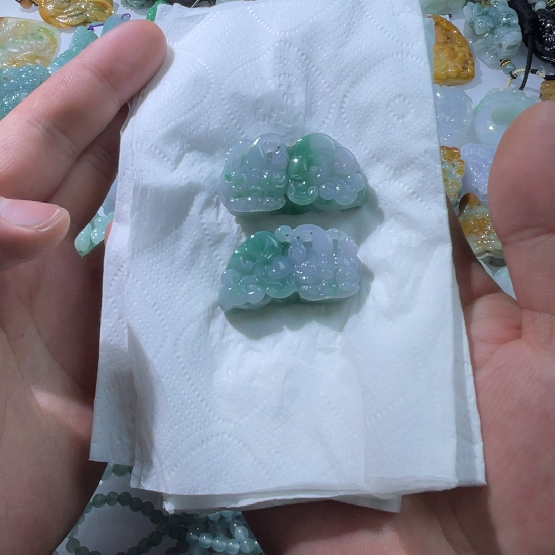 翡翠颈饰未镶嵌虫*天然