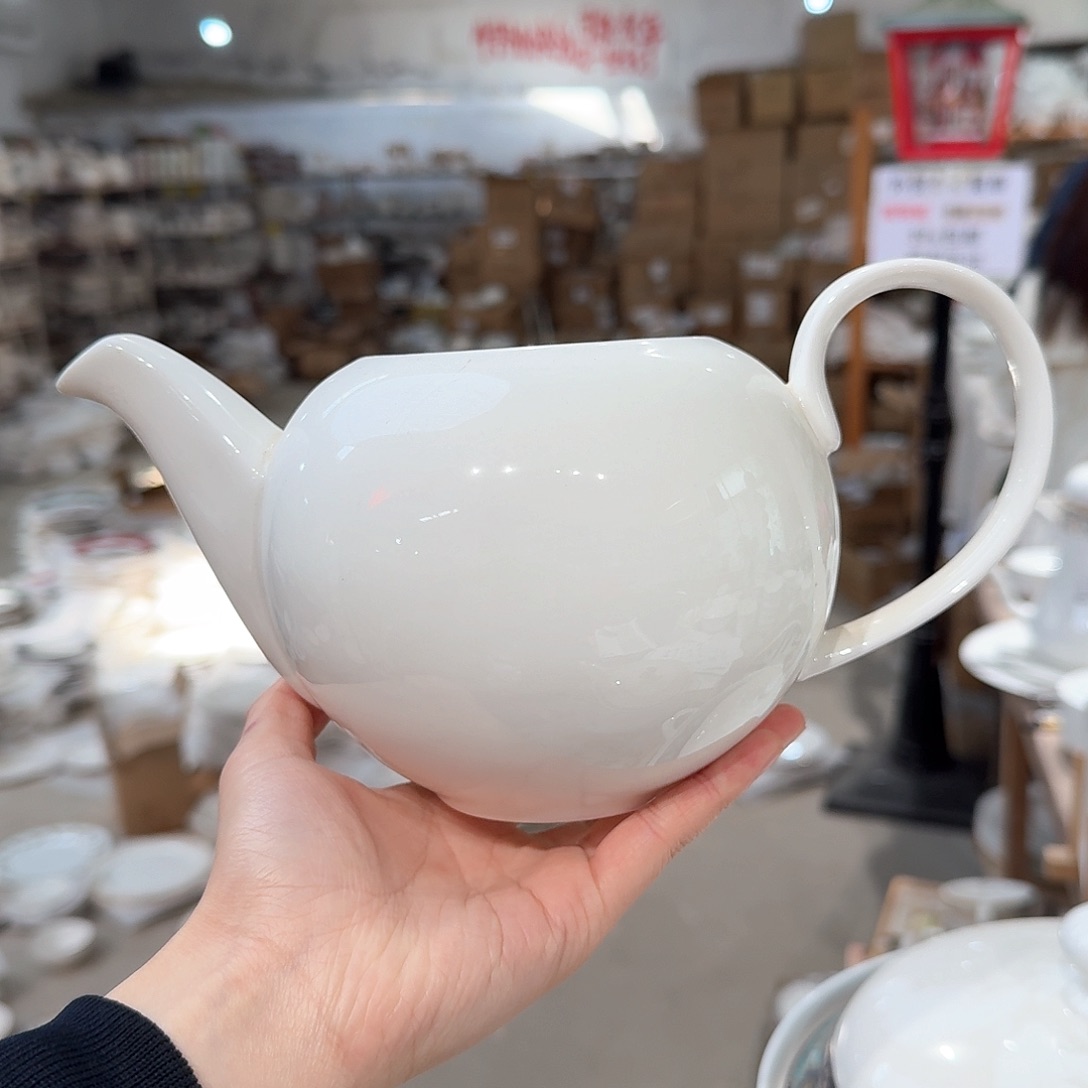 瓷骨瓷无盖咖啡壶一个不忒不还