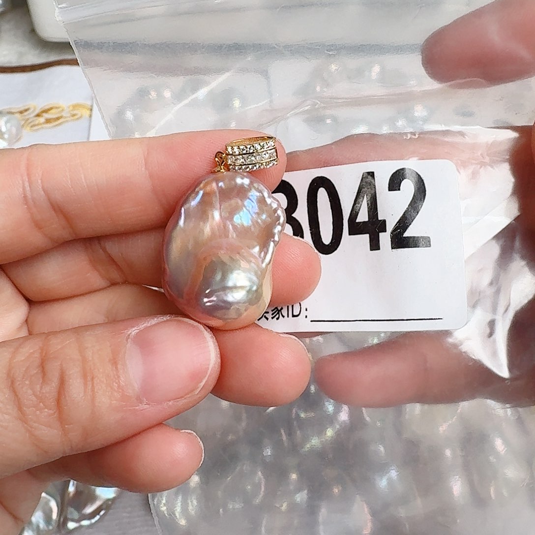 淡水珍珠颈饰银S925镶嵌