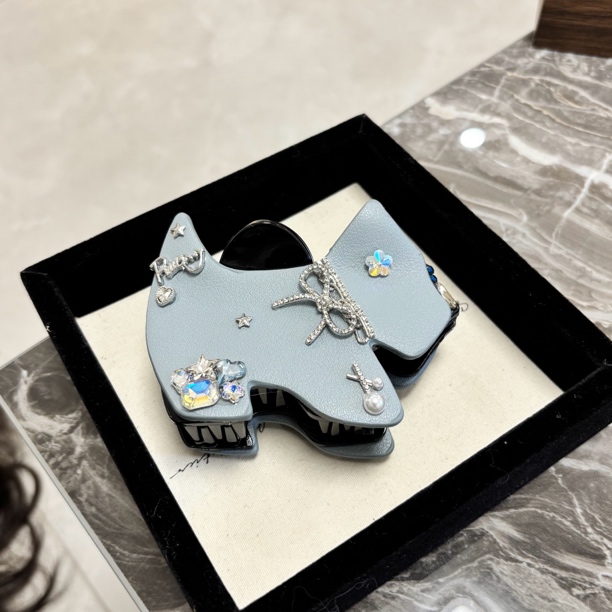 蝴蝶结蓝色小狗抓夹FJ1692