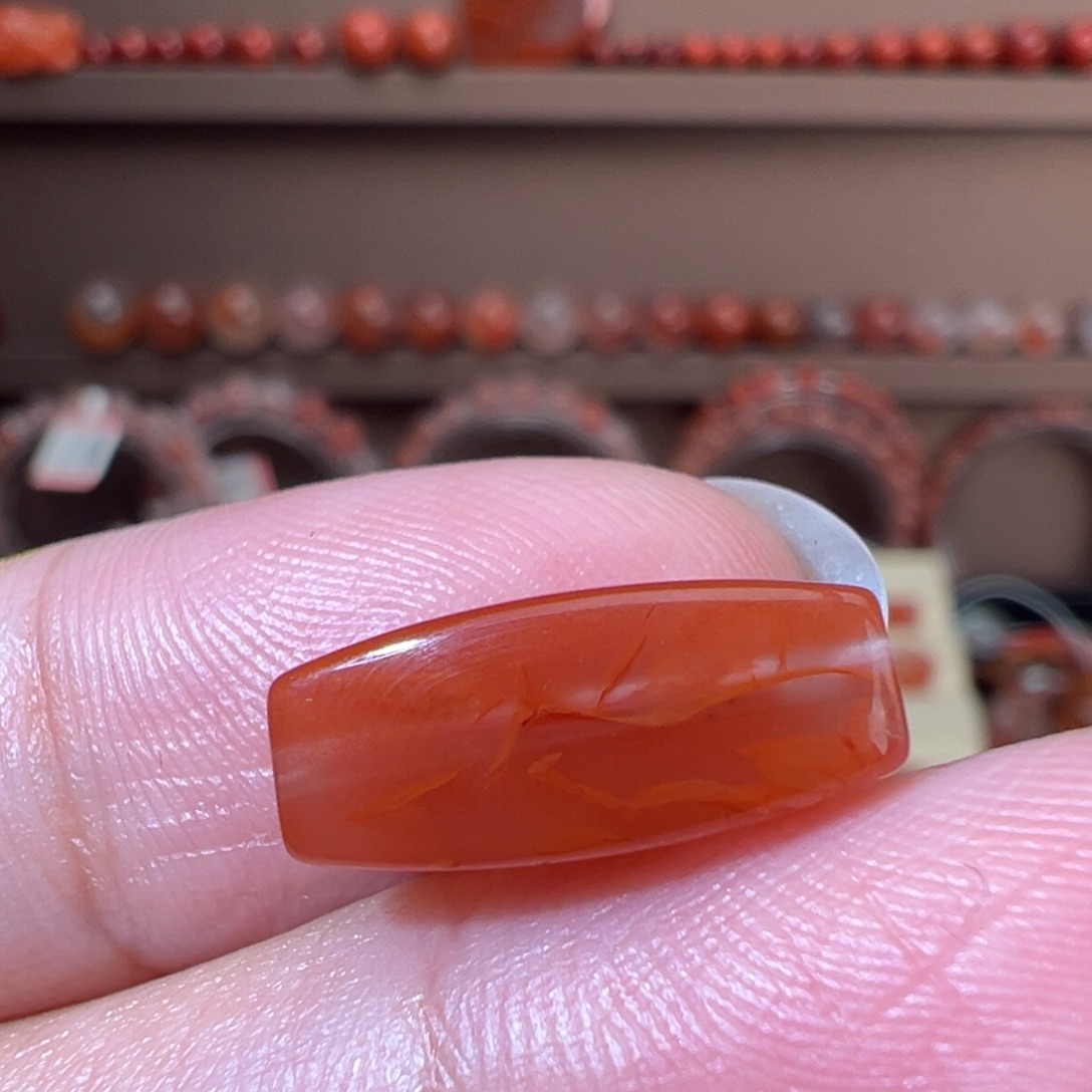 未镶嵌川料南红玛瑙勒子16*6+