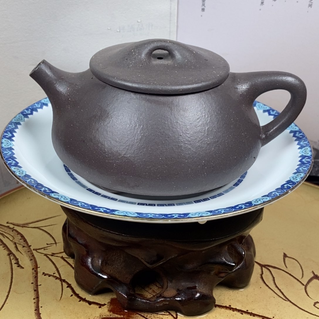 紫砂茶壶大水潭天青全手240容量宜兴紫砂壶