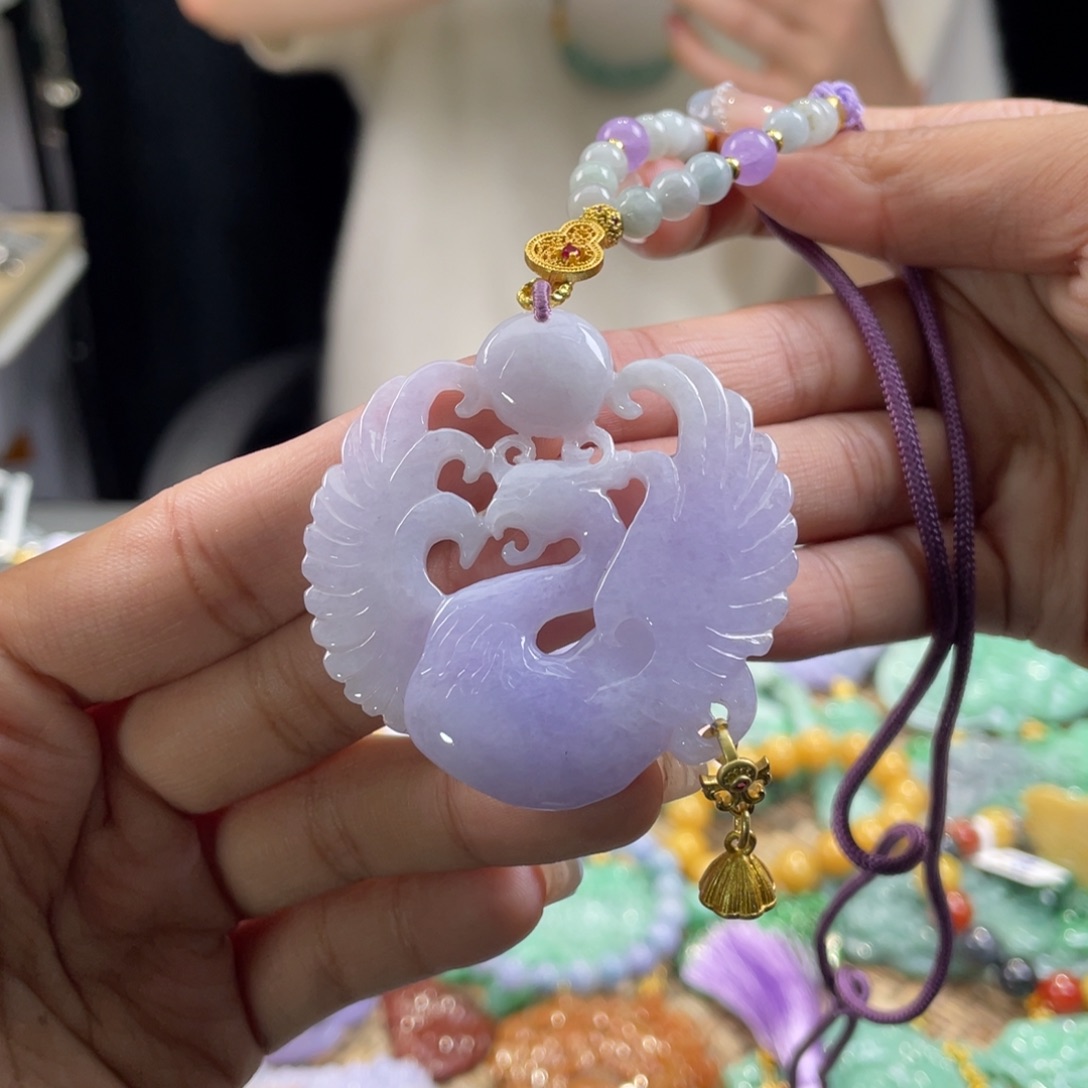 翡翠未镶嵌颈饰代编织