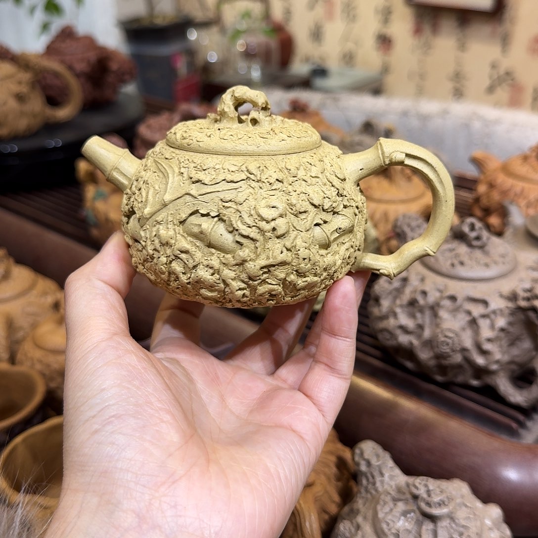 紫砂茶壶本绿供春220cc