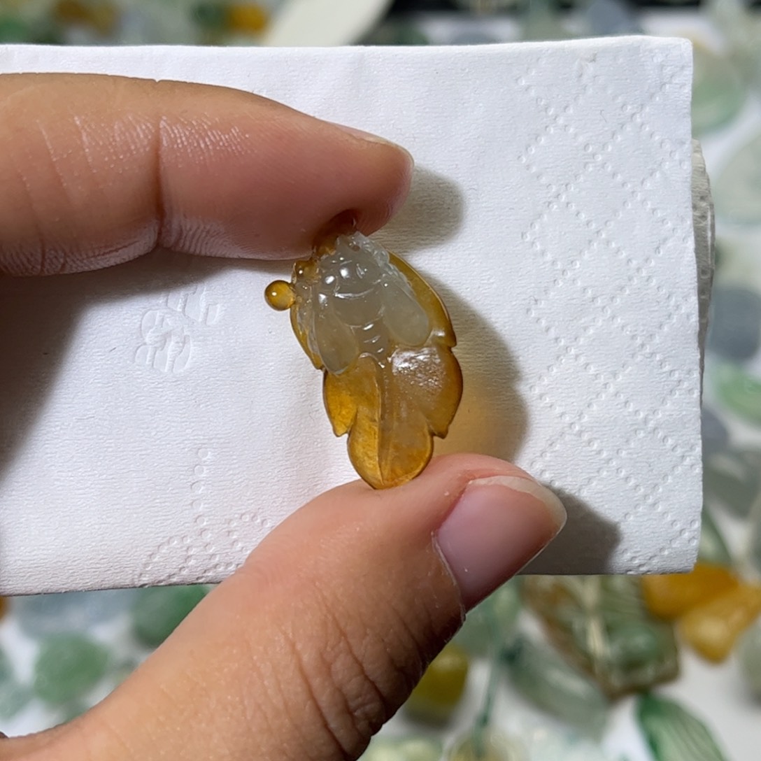 定制翡翠未镶嵌叶子