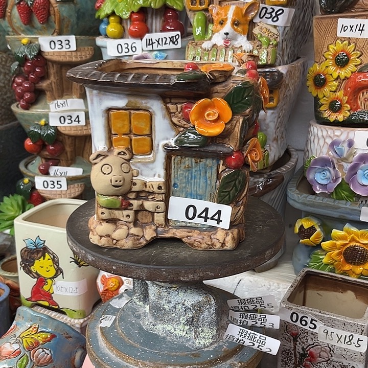 粗陶材质多肉花盆