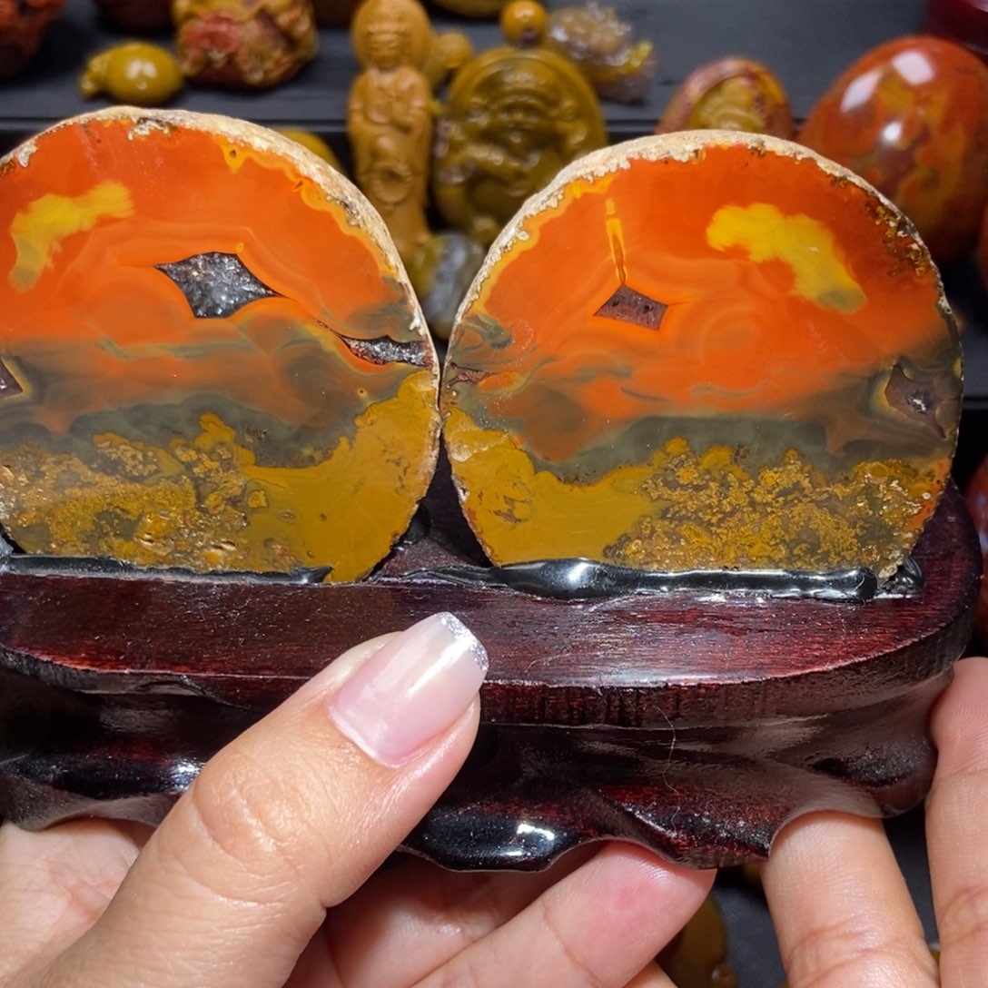 玛瑙/玉髓摆件未镶嵌天***。