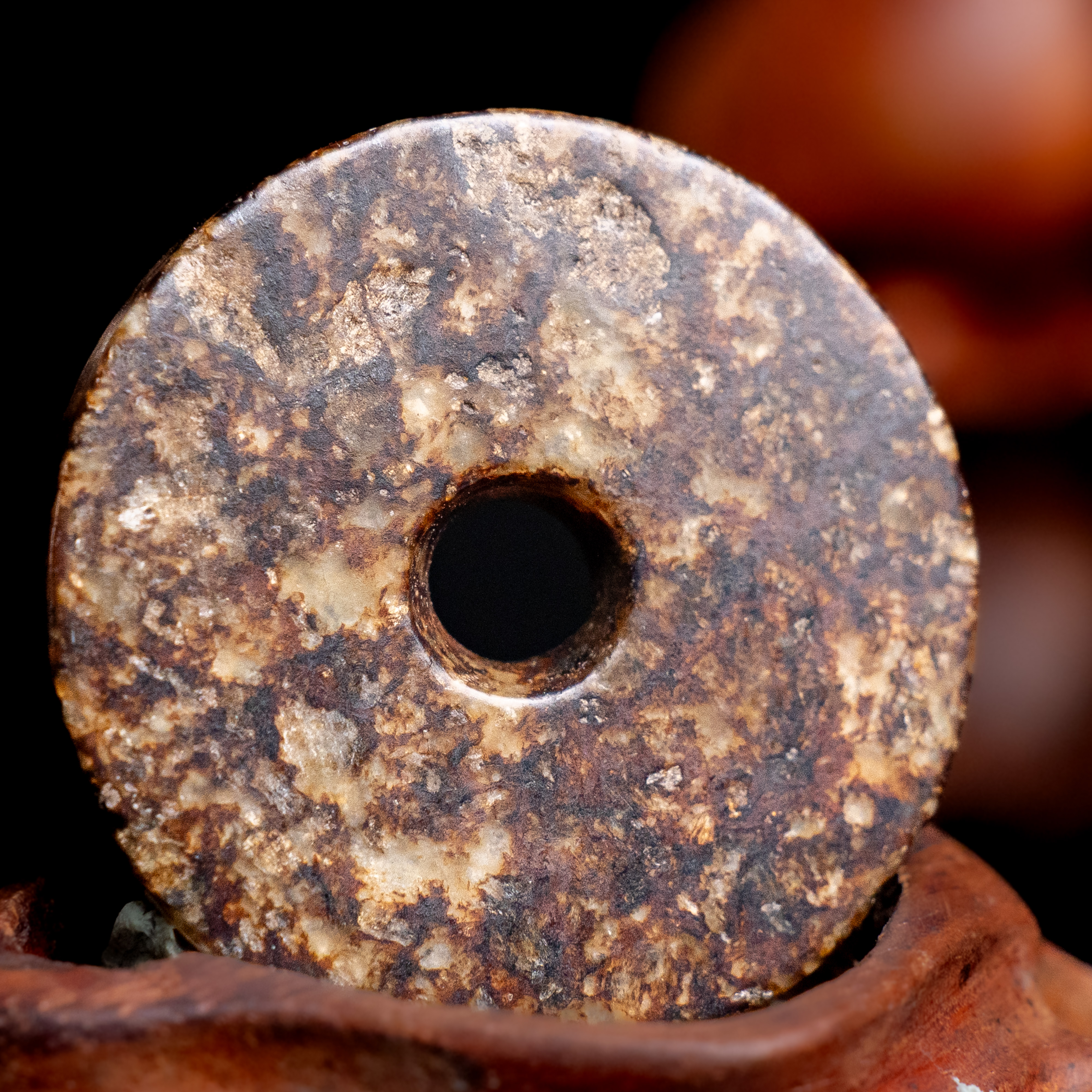 明代和田玉素玉璧