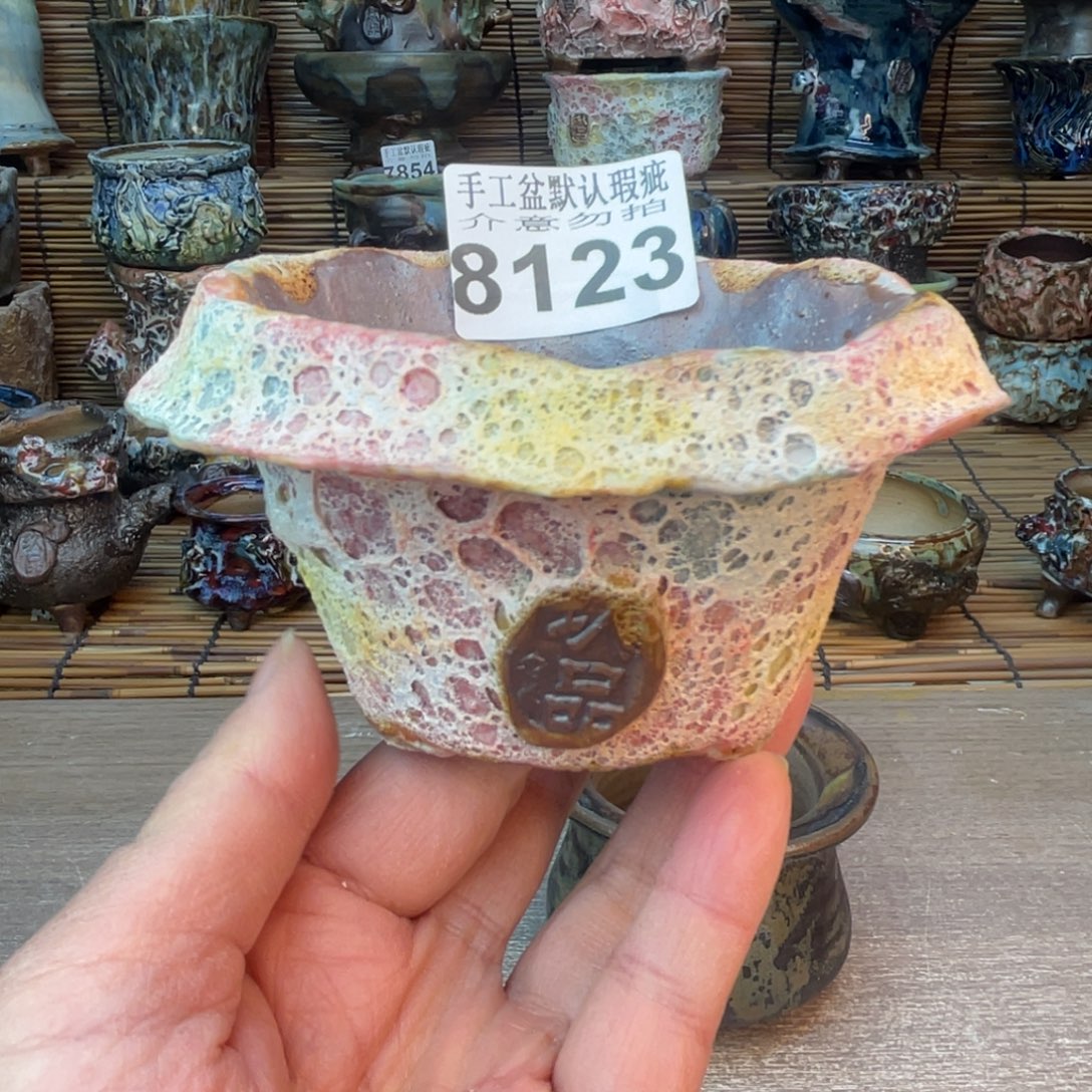 手工花盆默认瑕疵完美者勿拍