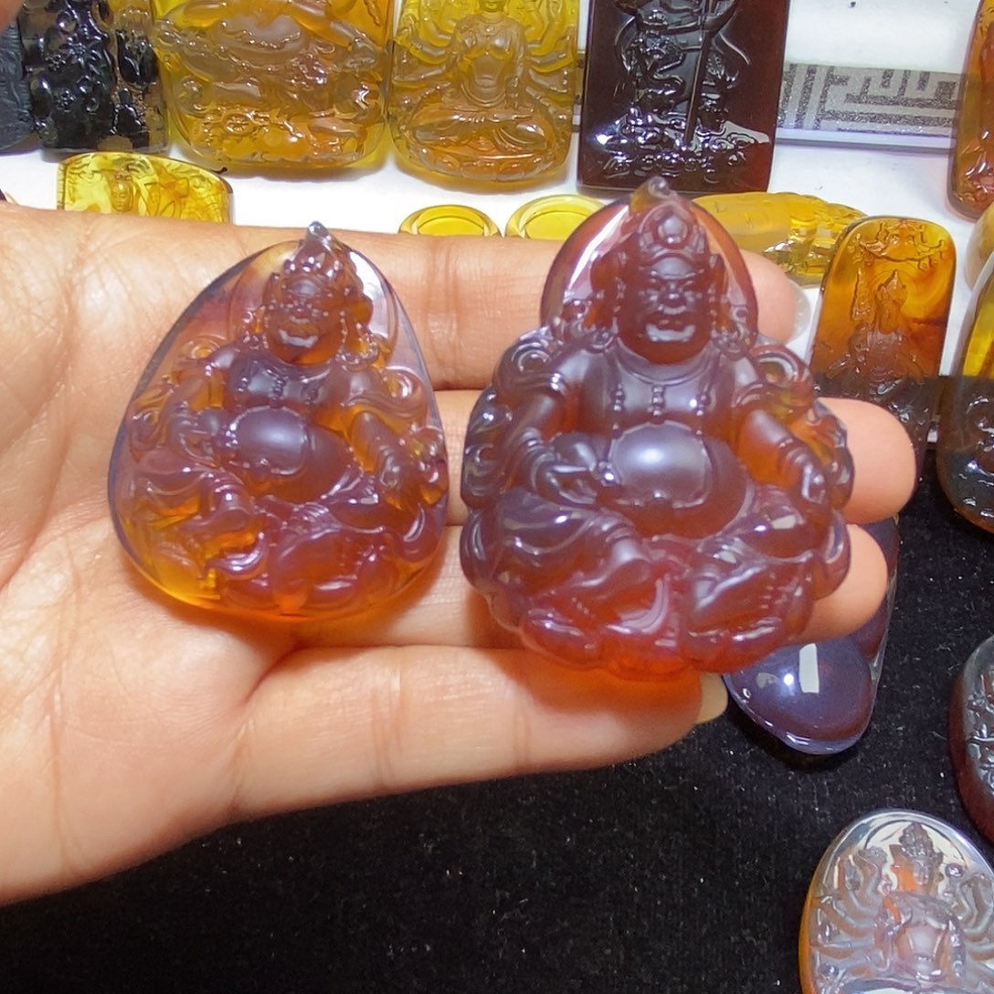 小***爷琥珀未镶嵌颈饰缅甸天然琥珀吊坠