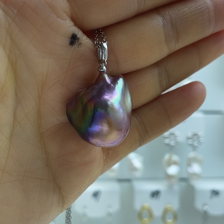 淡水珍珠颈饰银S925镶嵌