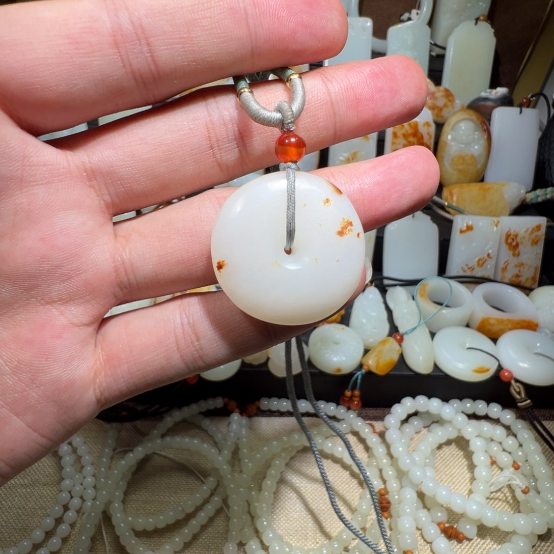 和田玉未镶嵌吊坠(不含链)b*b