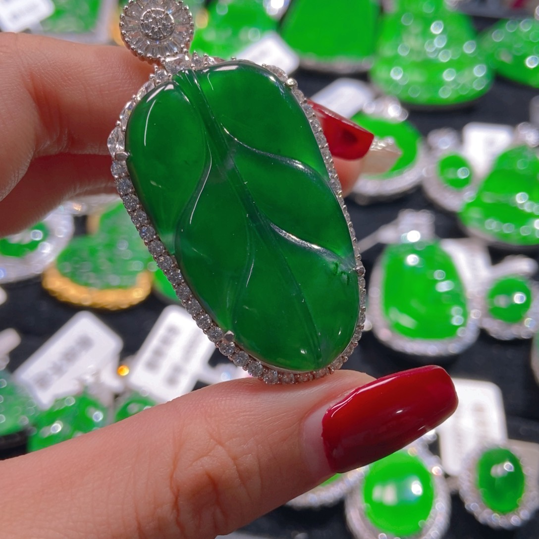 翡翠吊坠(不含链)银S925镶嵌